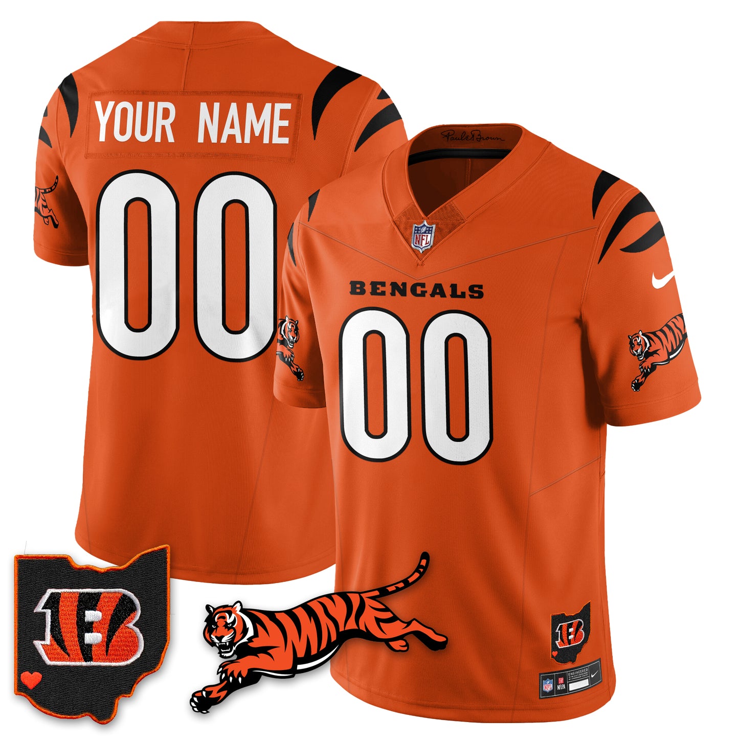 Cincinnati Bengals Vapor F.U.S.E. Limited Custom Jersey - All Stitched