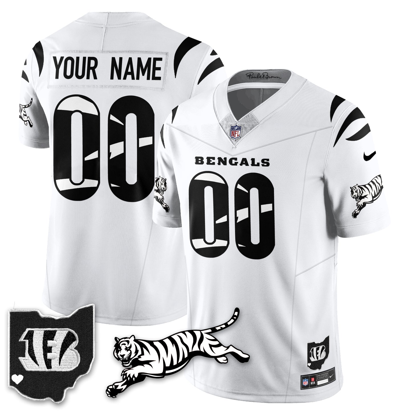 Cincinnati Bengals Vapor F.U.S.E. Limited Custom Jersey - All Stitched