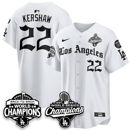 LAD 2025 World Series Champions Vapor Premier Limited Jersey - LA Gothic Edition - All Stitched