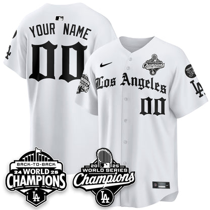 LAD 2025 World Series Champions Vapor Premier Limited Jersey - LA Gothic Edition - All Stitched