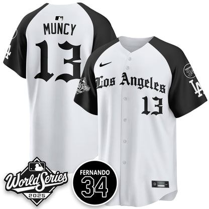 Los Angeles Dodgers 2025 Gothic NL Champions Jersey - All Stitched
