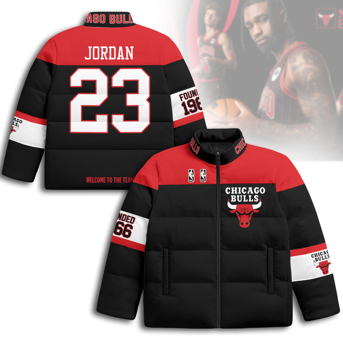 Chicago Bulls Unisex Puffer Jacket