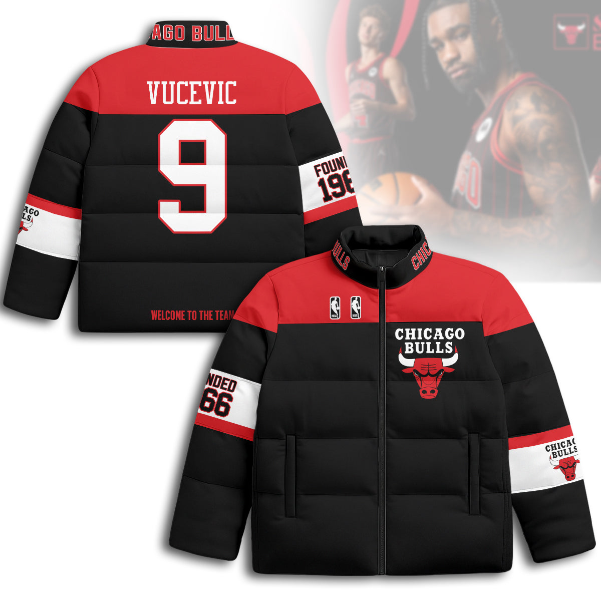 Chicago Bulls Unisex Puffer Jacket