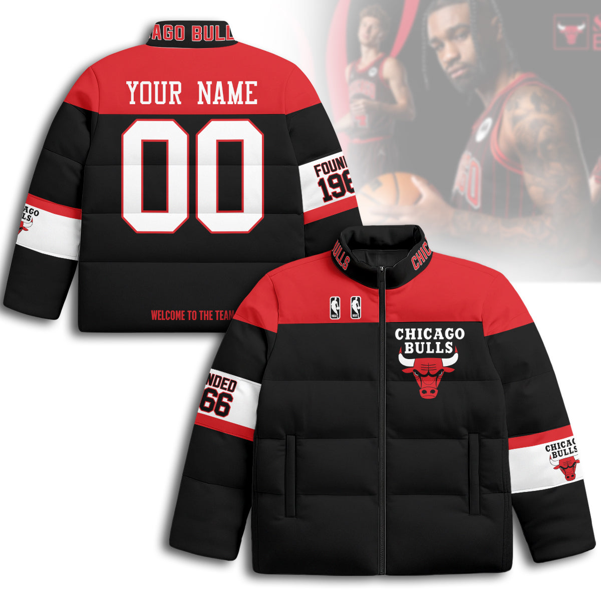 Chicago Bulls Unisex Puffer Jacket