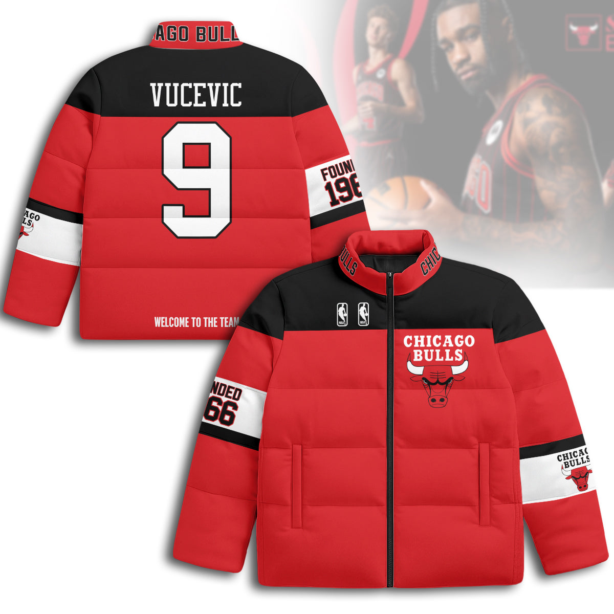 Chicago Bulls Unisex Puffer Jacket