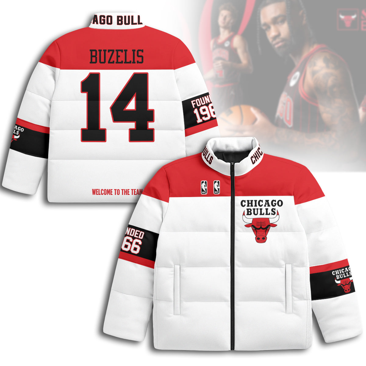 Chicago Bulls Unisex Puffer Jacket