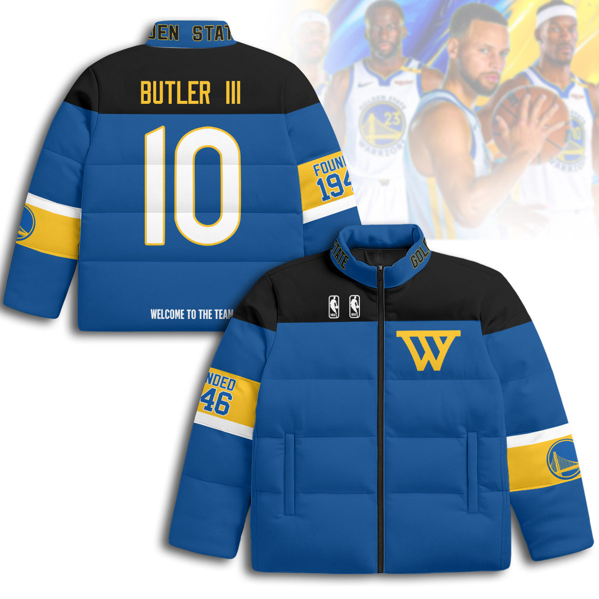 Golden State Warriors Unisex Puffer Jacket