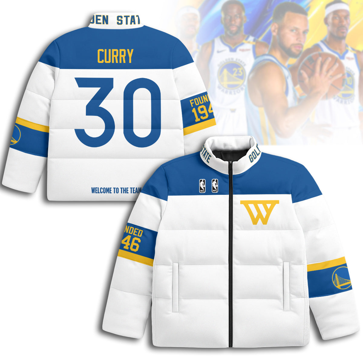 Golden State Warriors Unisex Puffer Jacket