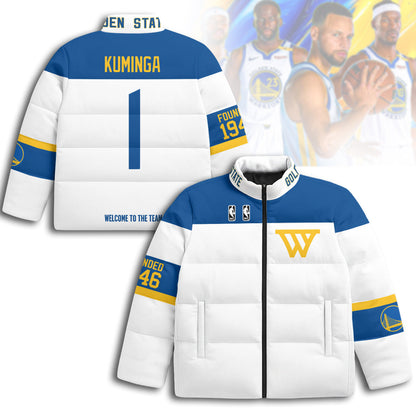 Golden State Warriors Unisex Puffer Jacket