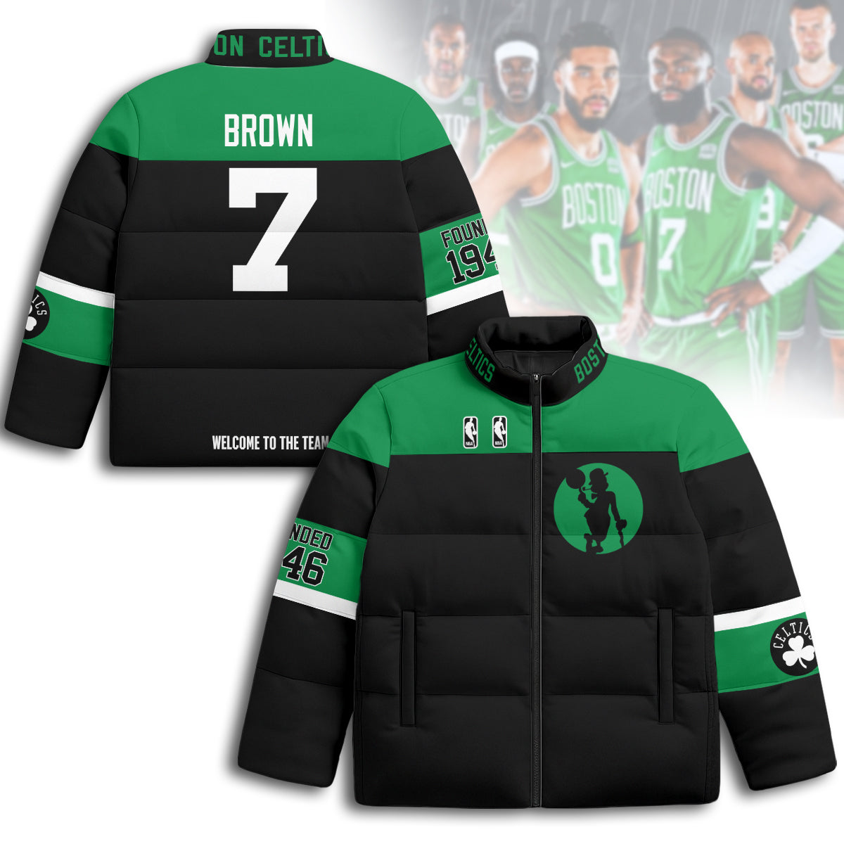 Boston Celtics Unisex Puffer Jacket