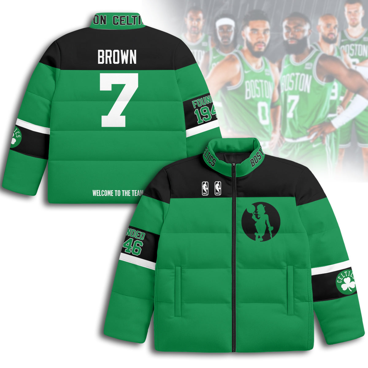 Boston Celtics Unisex Puffer Jacket