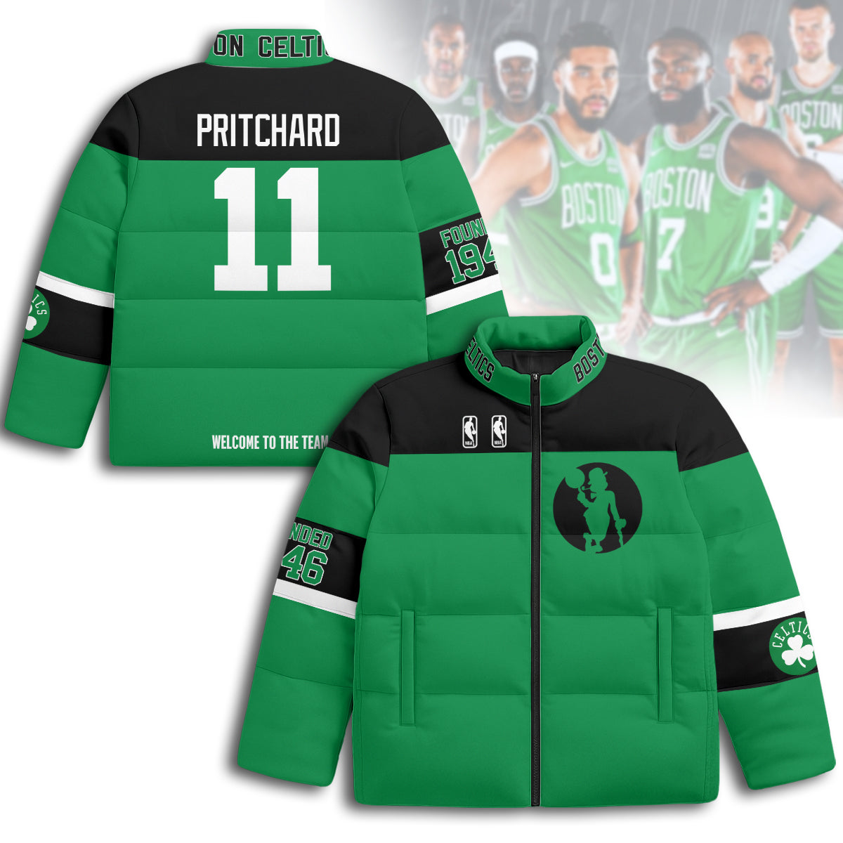 Boston Celtics Unisex Puffer Jacket