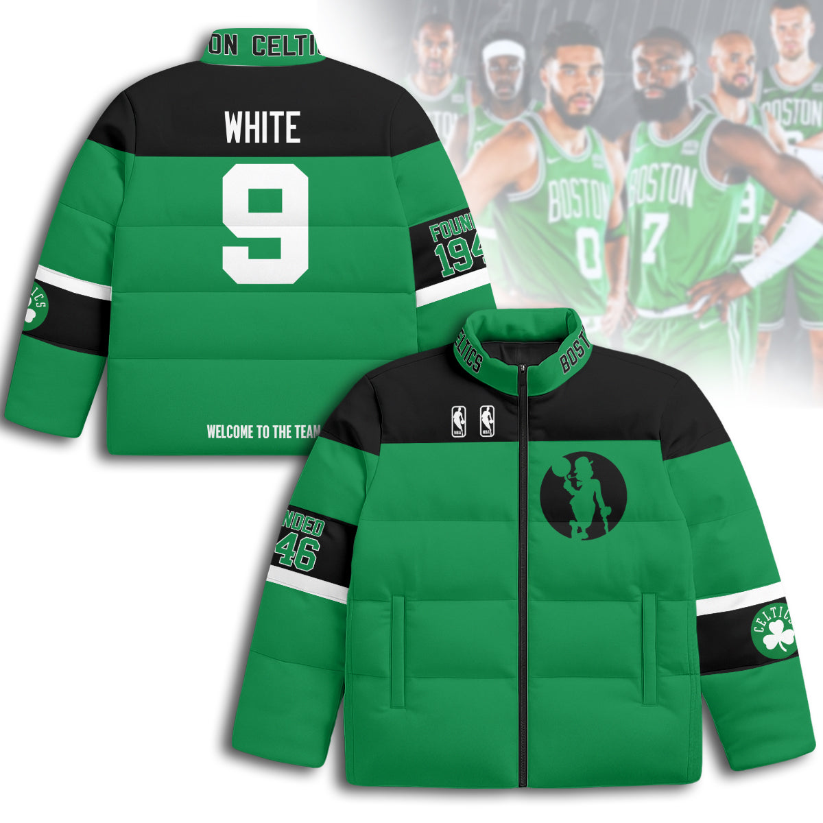 Boston Celtics Unisex Puffer Jacket