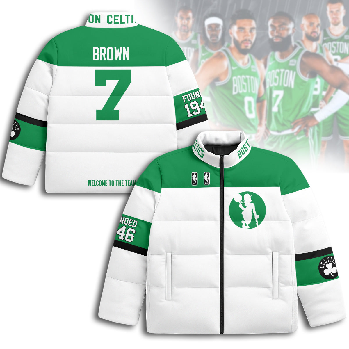 Boston Celtics Unisex Puffer Jacket