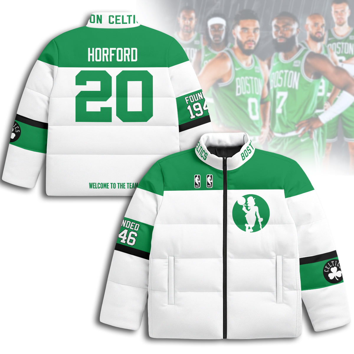Boston Celtics Unisex Puffer Jacket