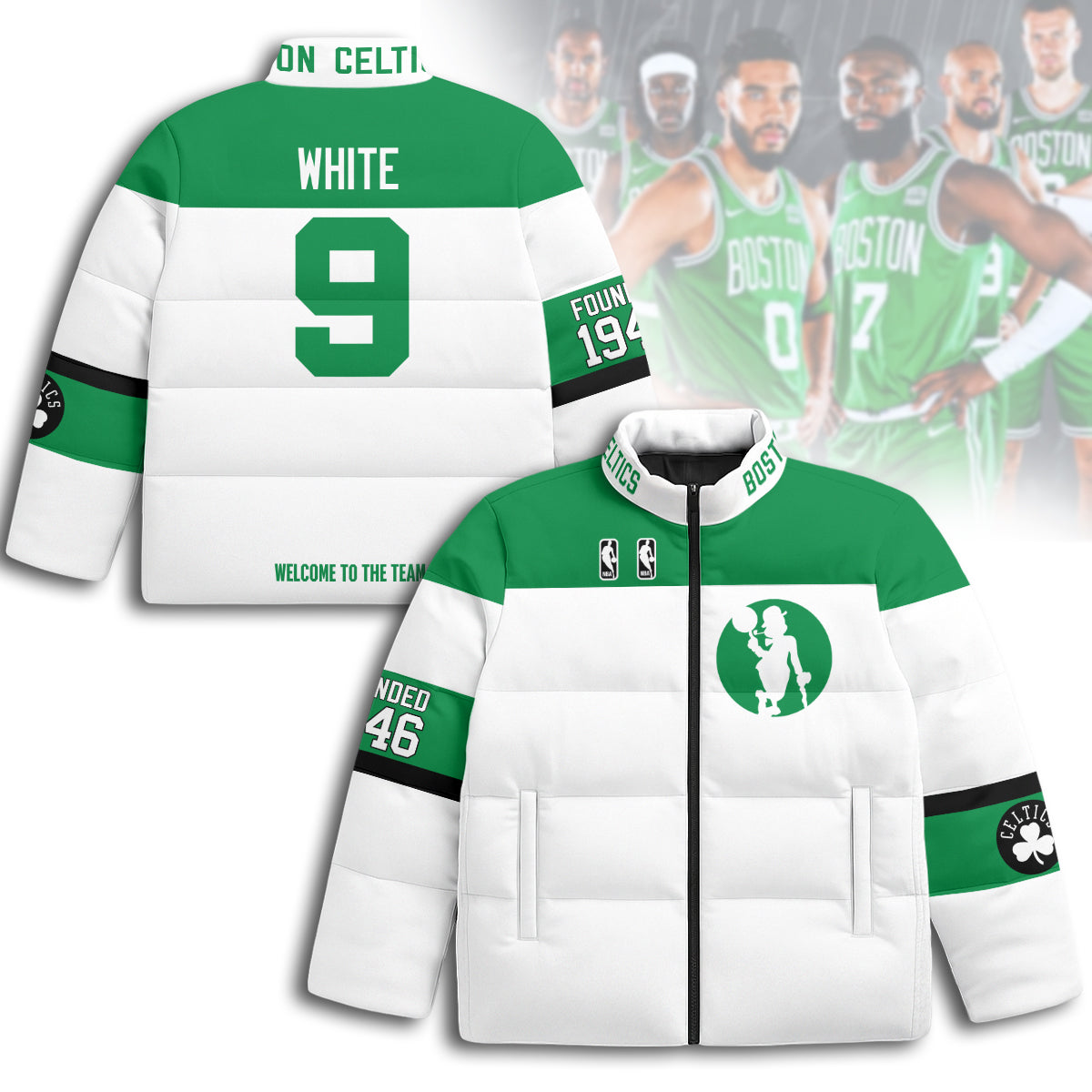 Boston Celtics Unisex Puffer Jacket