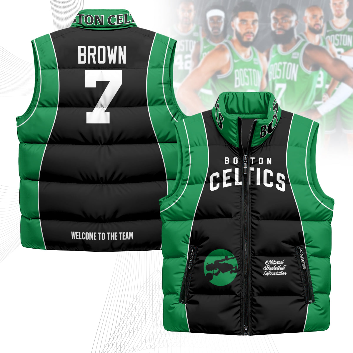 Boston Celtics Unisex Puffer Vest