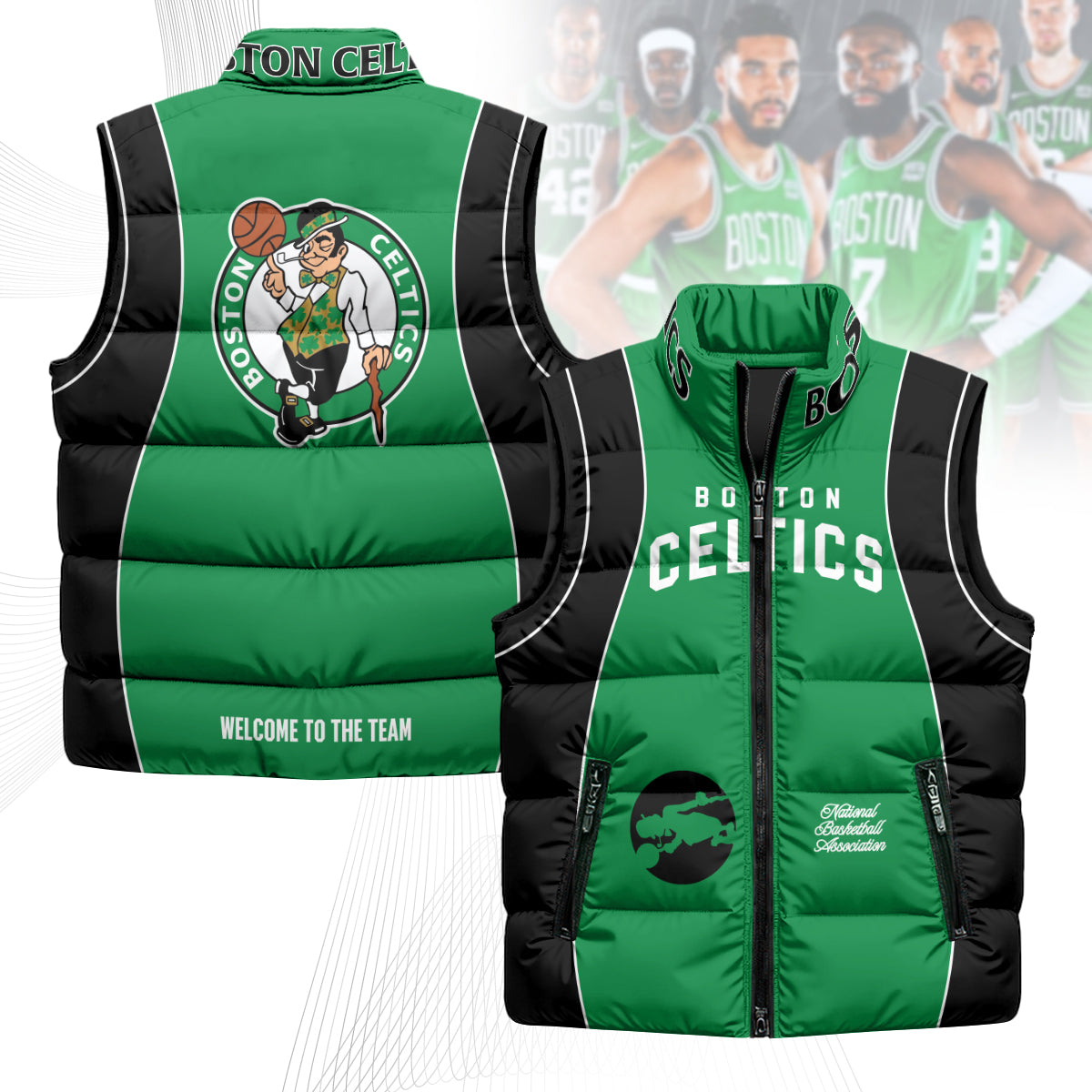 Boston Celtics Unisex Puffer Vest