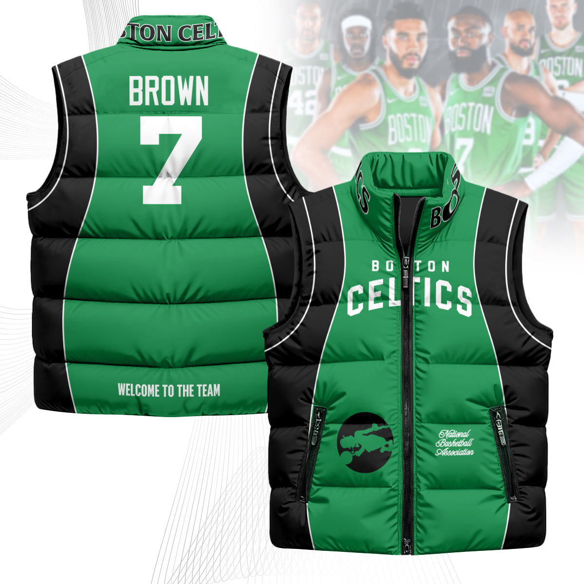 Boston Celtics Unisex Puffer Vest