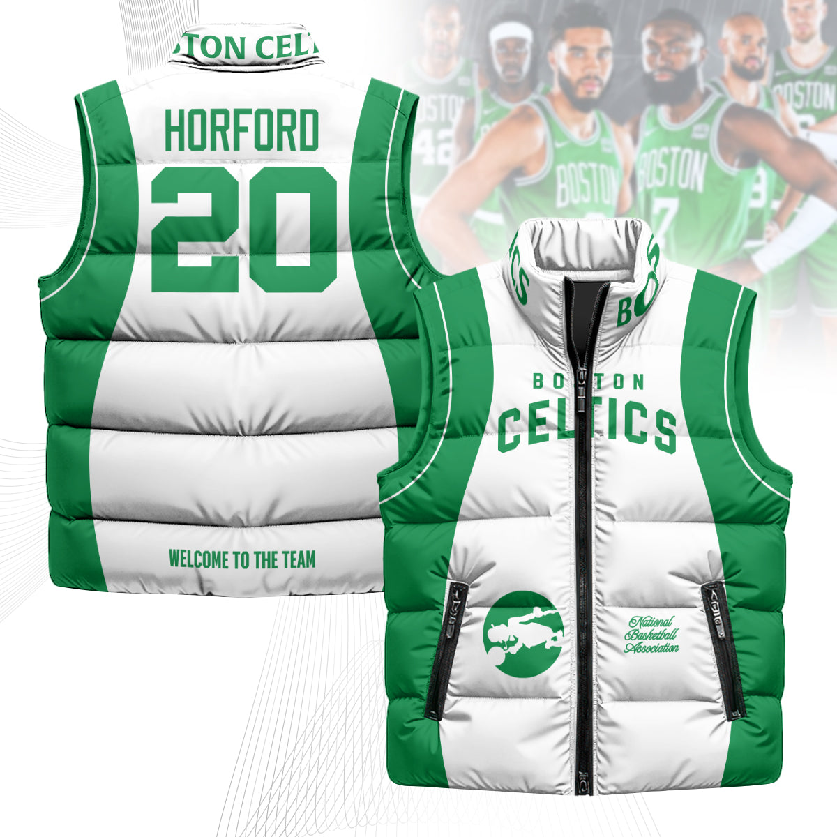 Boston Celtics Unisex Puffer Vest