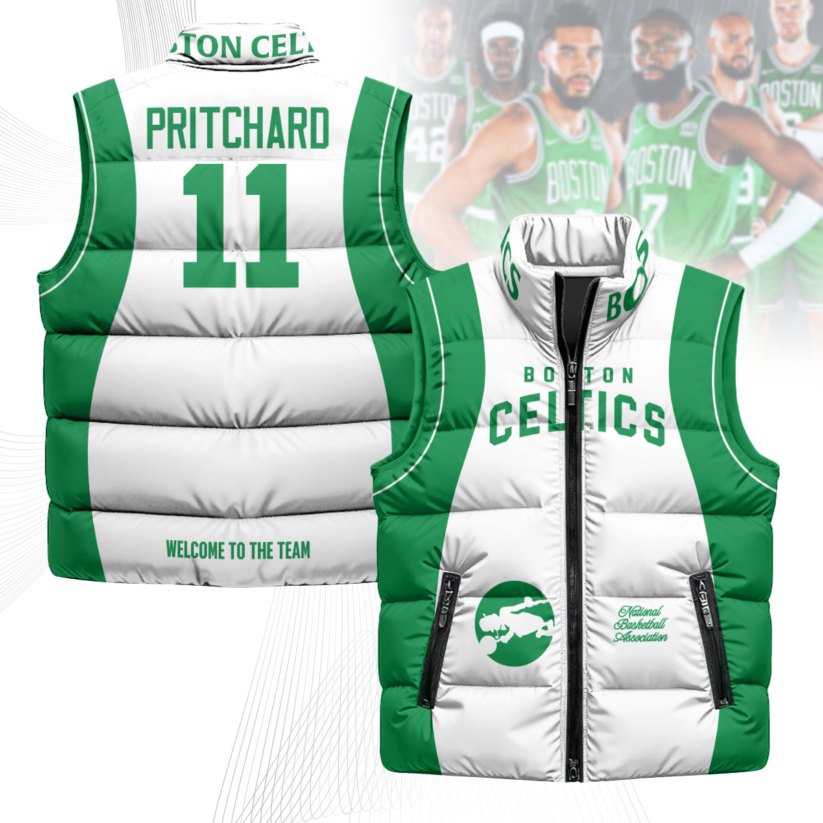 Boston Celtics Unisex Puffer Vest