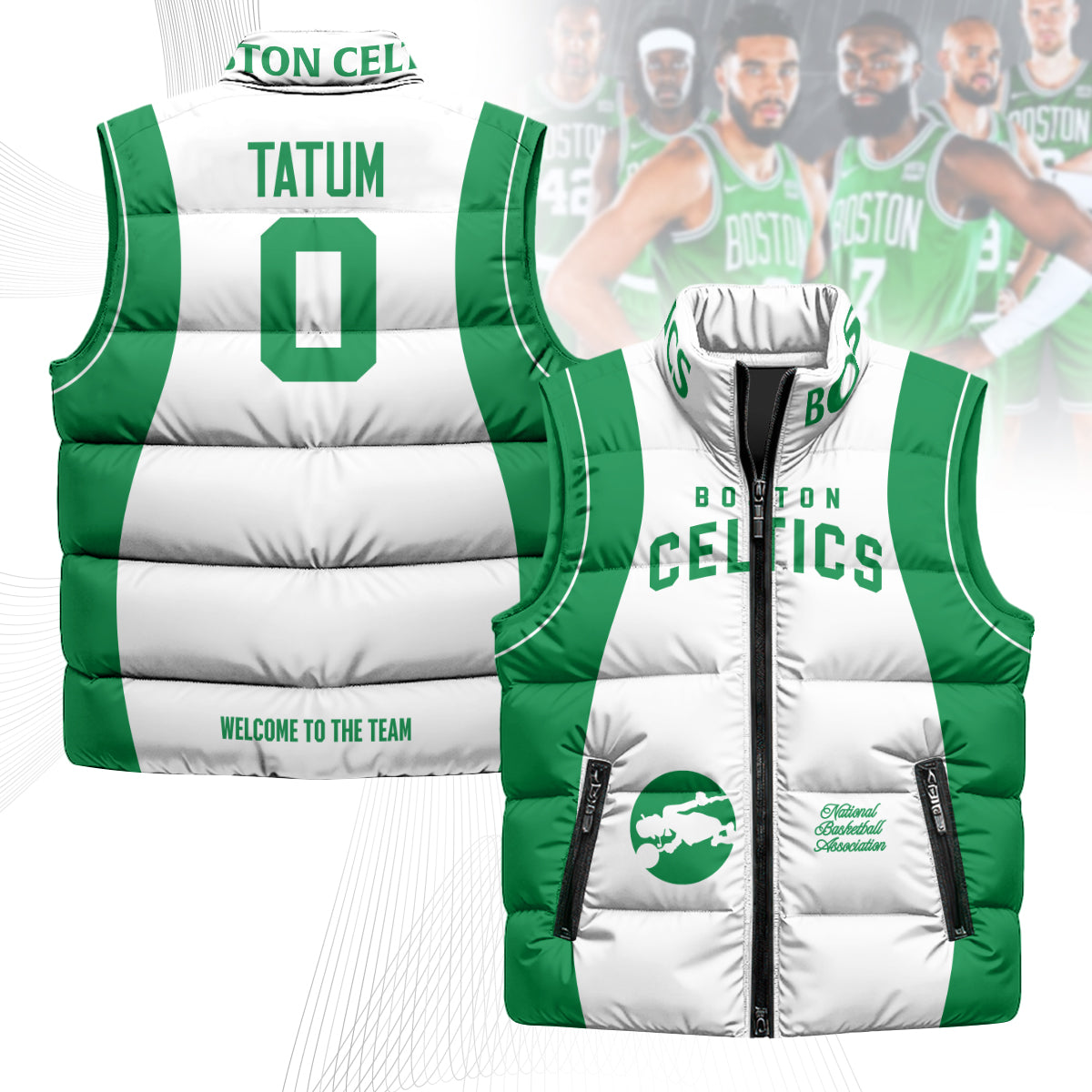 Boston Celtics Unisex Puffer Vest