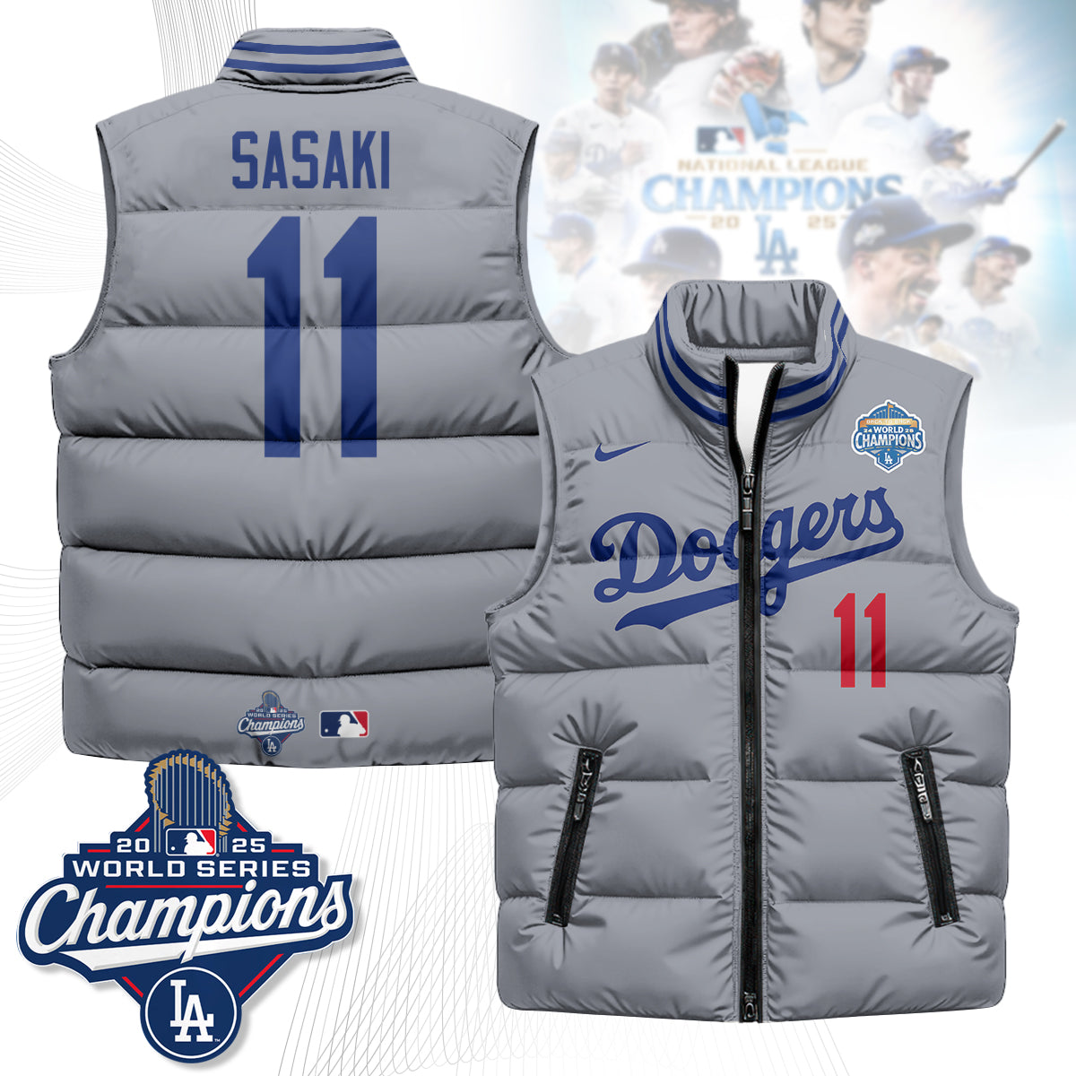 LAD 2025 Back To Back Champions Puffer Vest