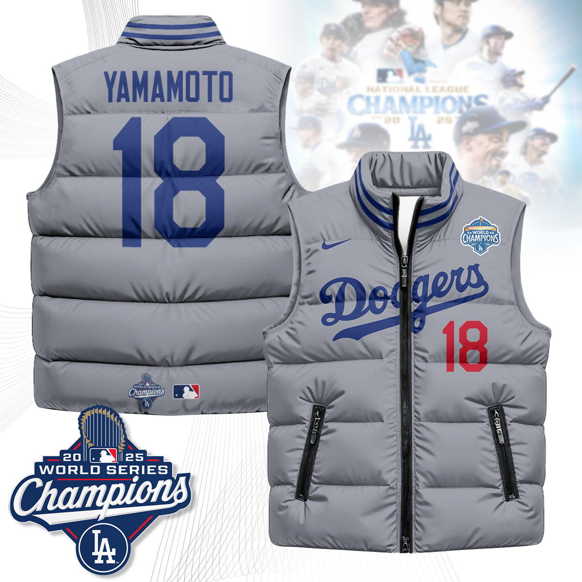 LAD 2025 Back To Back Champions Puffer Vest