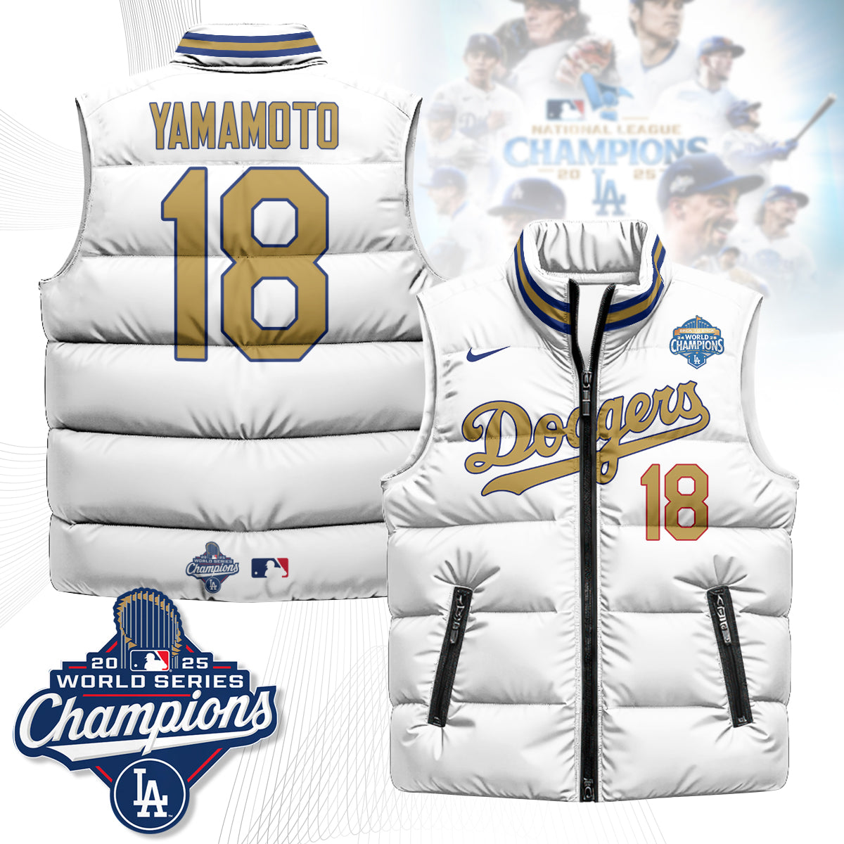 LAD 2025 Back To Back Champions Puffer Vest