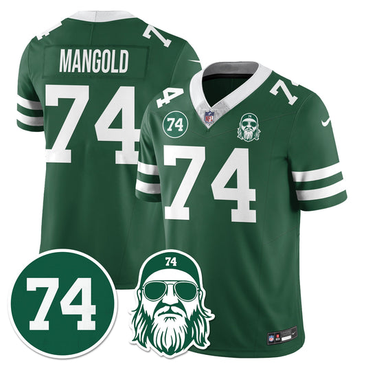 NYJ Vapor Limited Jersey - Nick Mangold Patch - All Stitched