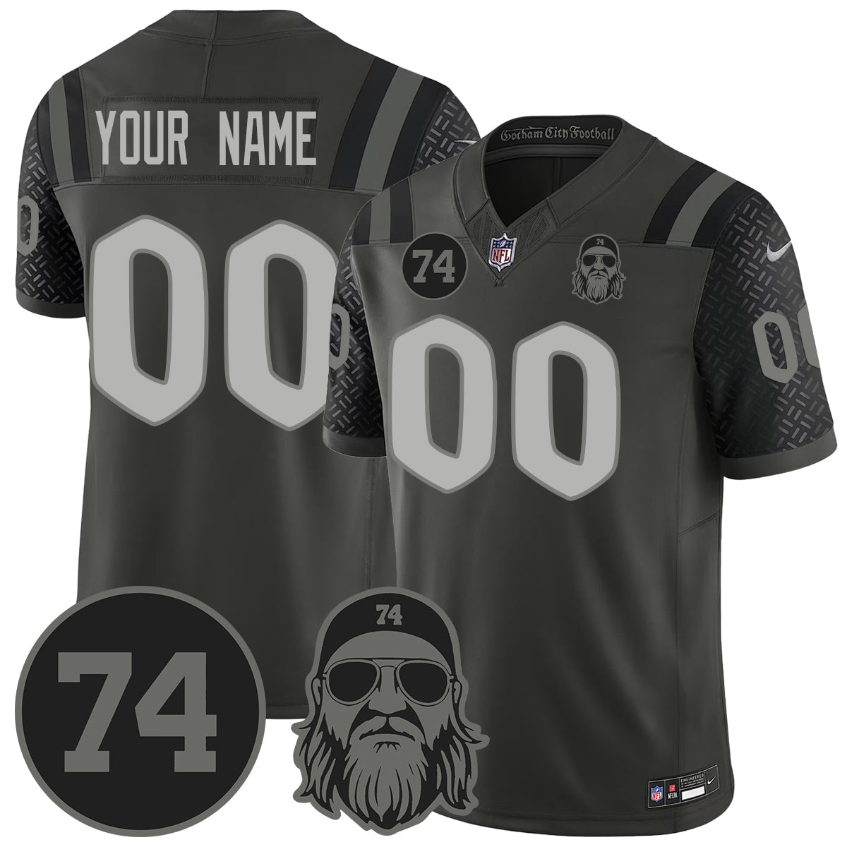 Custom NYJ Vapor Limited Jersey - Nick Mangold Patch - All Stitched