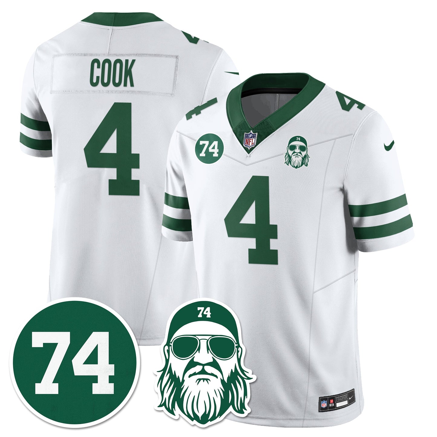 NYJ Vapor Limited Jersey - Nick Mangold Patch - All Stitched