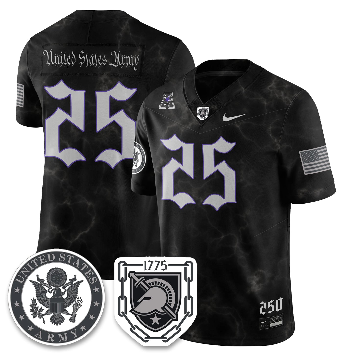 Army Black Knights Vapor Limited Jersey - 250 Years of Service and Sacrifice - All Stitched