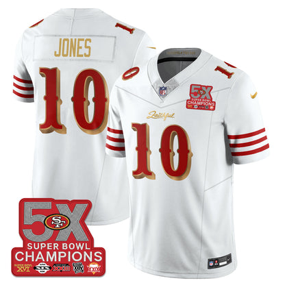 SF Rivalries 5-Time Champions Patch Vapor Limited Jersey - All Stitched