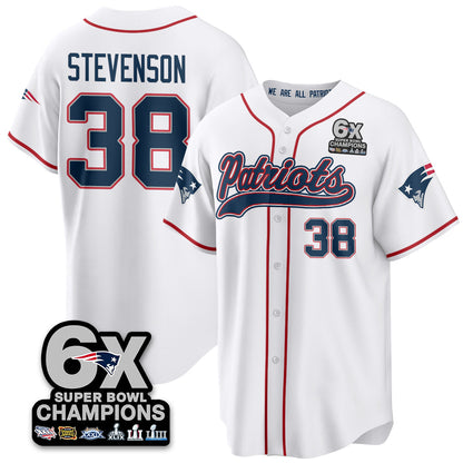 NE 6-Time Champions Patch Vapor Baseball Jersey - All Stitched