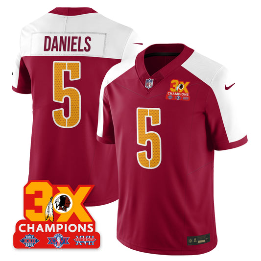 WAS 3-Time Champions Patch Vapor Limited Jersey - All Stitched