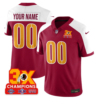 WAS 3-Time Champions Patch Vapor Limited Jersey - All Stitched