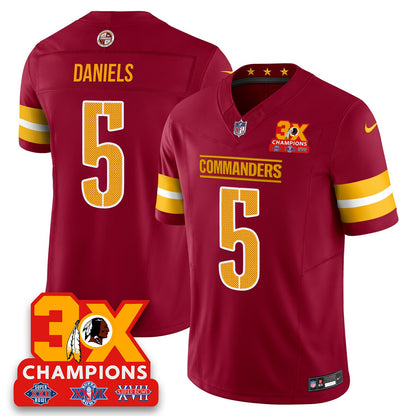 WAS 3-Time Champions Patch Vapor Limited Jersey - All Stitched