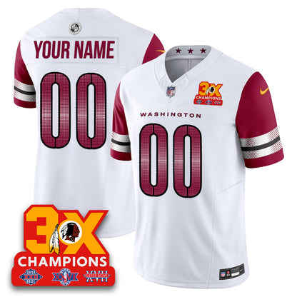 WAS 3-Time Champions Patch Vapor Limited Jersey - All Stitched