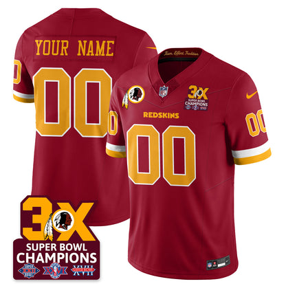 WAS 3-Time Champions Patch Vapor Limited Jersey - All Stitched