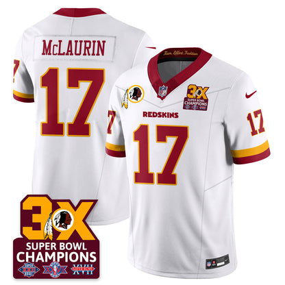 WAS 3-Time Champions Patch Vapor Limited Jersey - All Stitched