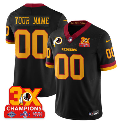 WAS 3-Time Champions Patch Vapor Limited Throwback Jersey - All Stitched