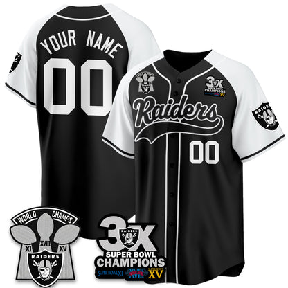 LVR 3-Time Champions Patch Limited Baseball Custom Jersey - All Stitched