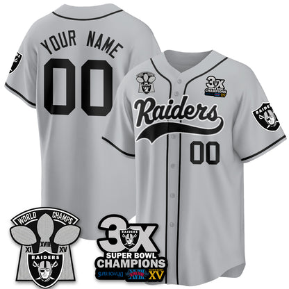 LVR 3-Time Champions Patch Limited Baseball Custom Jersey - All Stitched