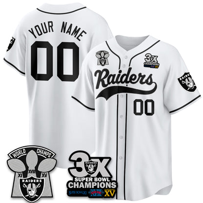 LVR 3-Time Champions Patch Limited Baseball Custom Jersey - All Stitched