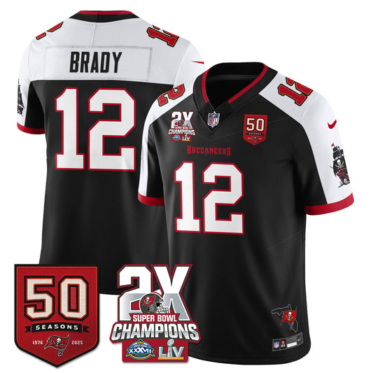 TB 2-Time Champions Patch Vapor Limited Jersey - All Stitched