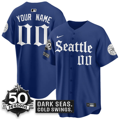Custom SEA 'Gothic Edition' Vapor Premier Limited Jersey - 50th Anniversary - All Stitched (Copy)