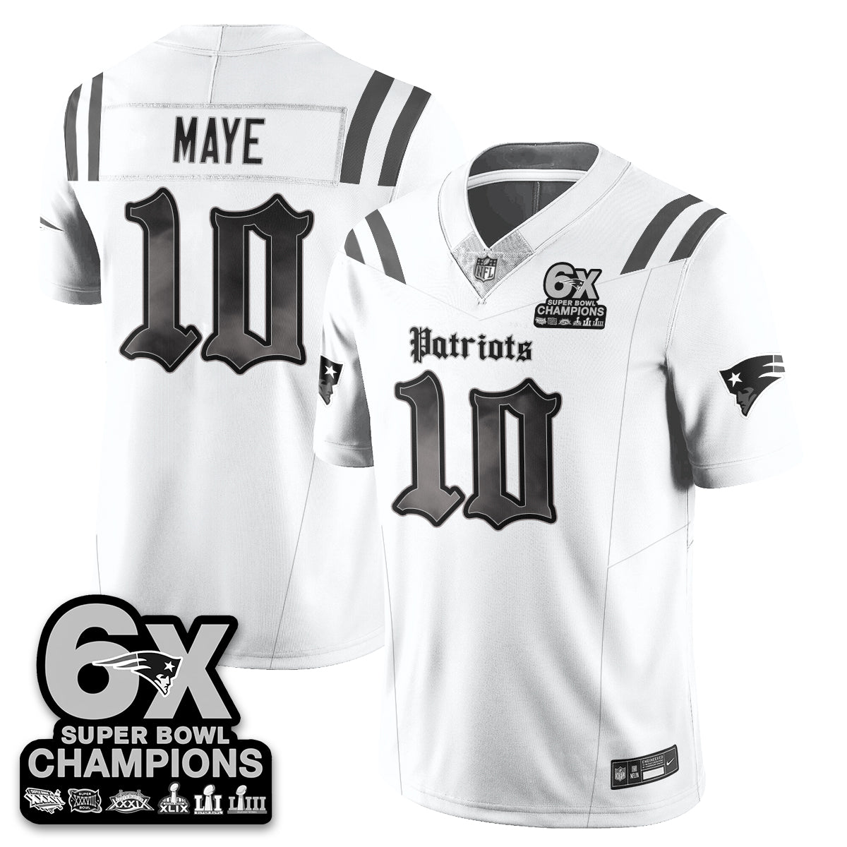 NE 'Dark Gothic' Vapor Limited Jersey - 6-Time Champions - All Stitched