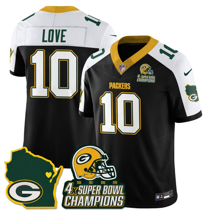 GB 4-Time Champions Patch Vapor Limited Jersey - All Stitched