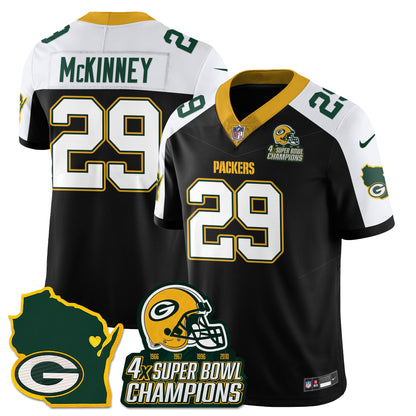 GB 4-Time Champions Patch Vapor Limited Jersey - All Stitched